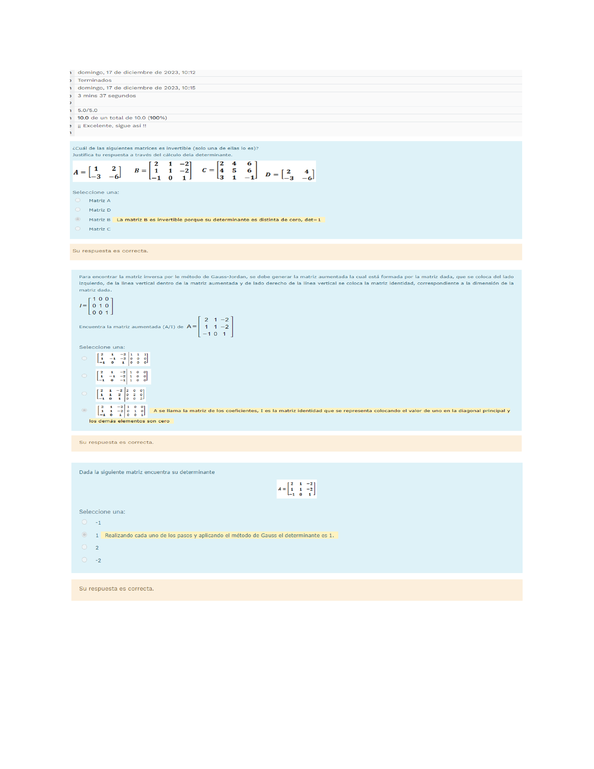 Algebra Lineal Autocalificable Semana 3 - Algebra Y Geometria - Studocu