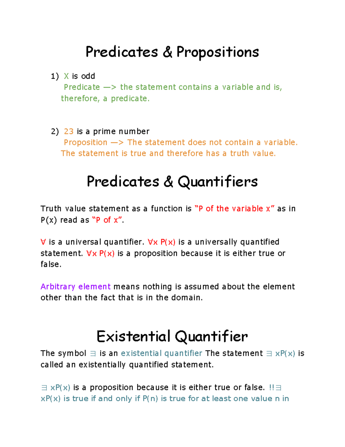 Predicates Propositions And Quantifiers WEB4550 StuDocu