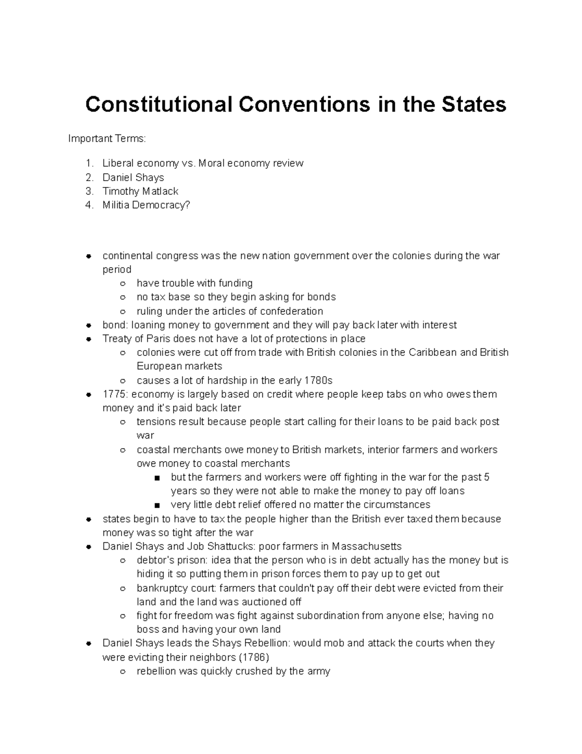 Constitutional Conventions in the States Constitutional Conventions
