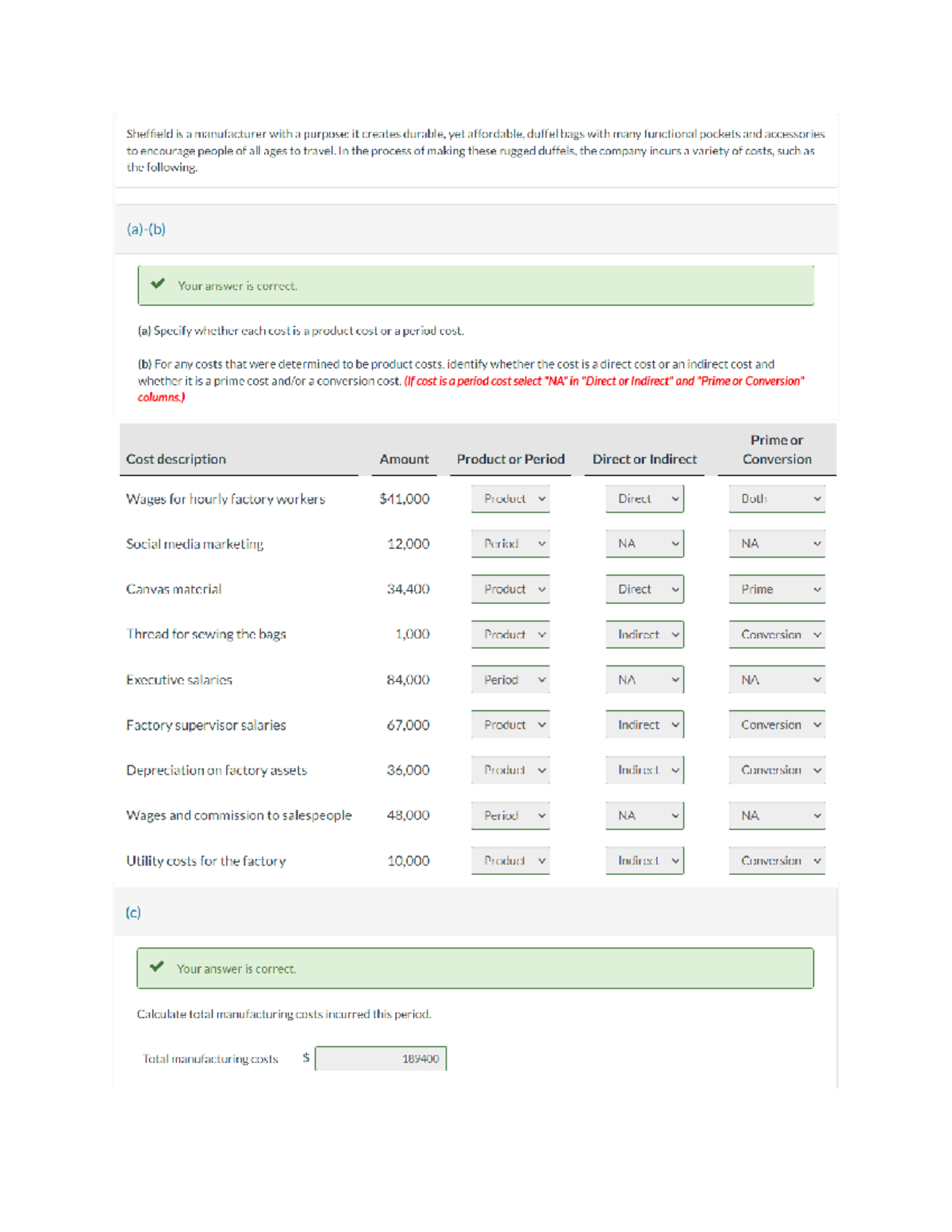 Module 1 problem set - 1-2 quiz - ACC-311 - $132000/20000 = 6. $11 - 6 ...