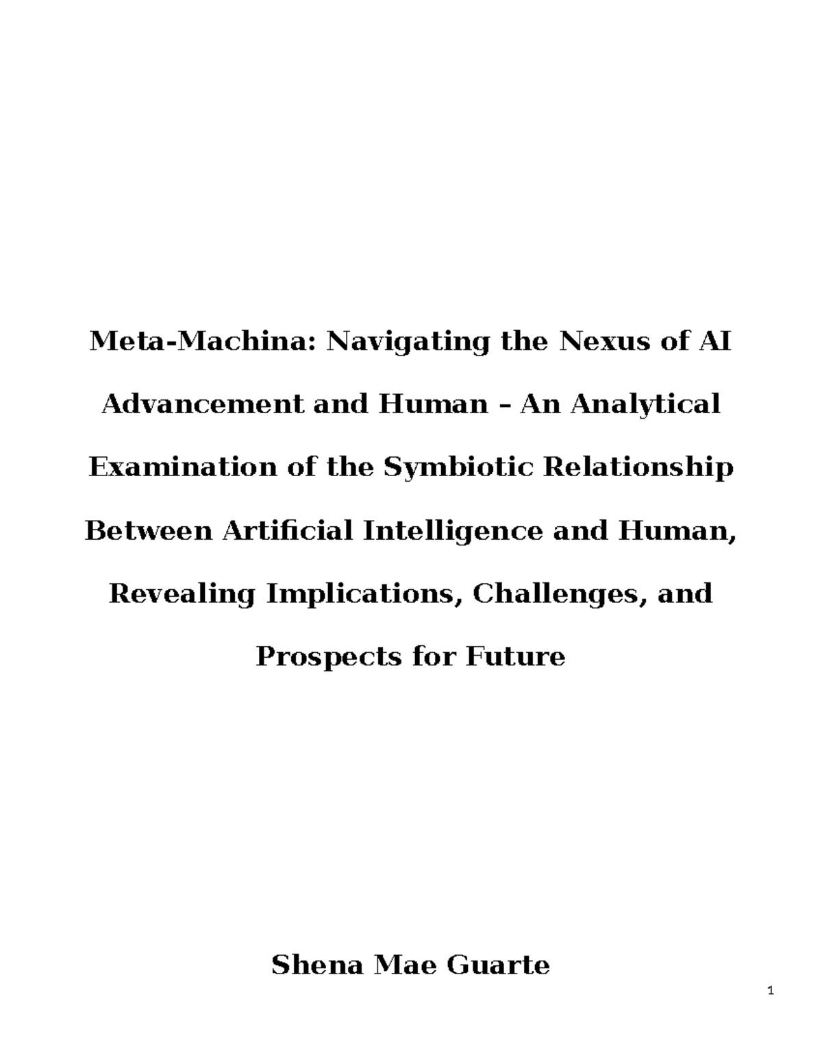 Meta-Machina Navigating the Nexus of AI Advancement and Human - This ...