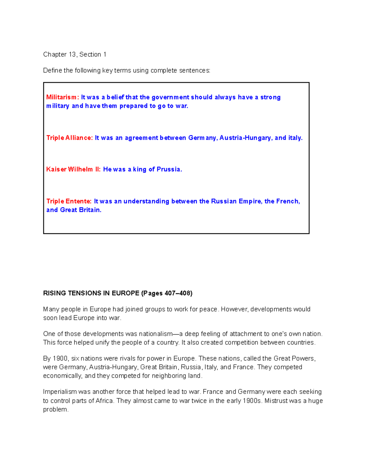 Marching Towards War Chapter 13, Section 1 (428) 17920959 Chapter