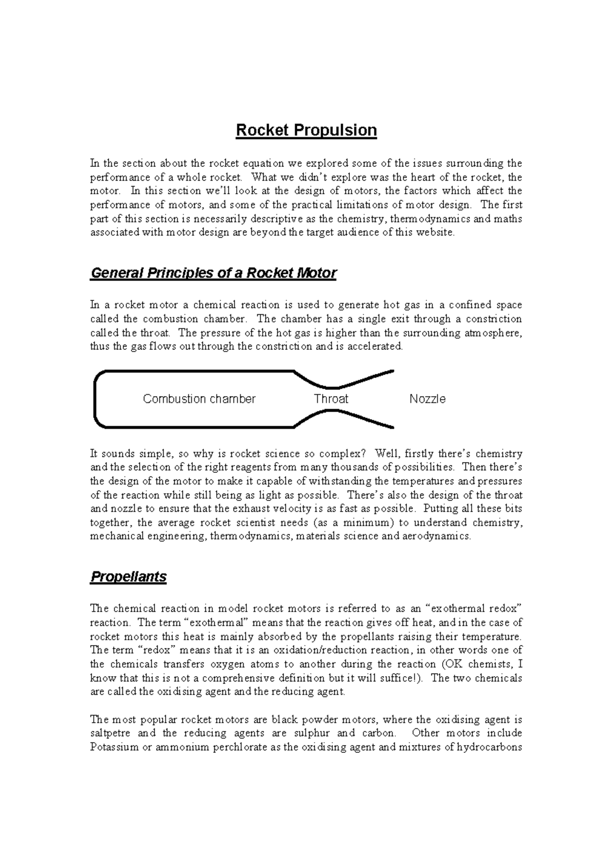 Rocket Propulsion - - Studocu