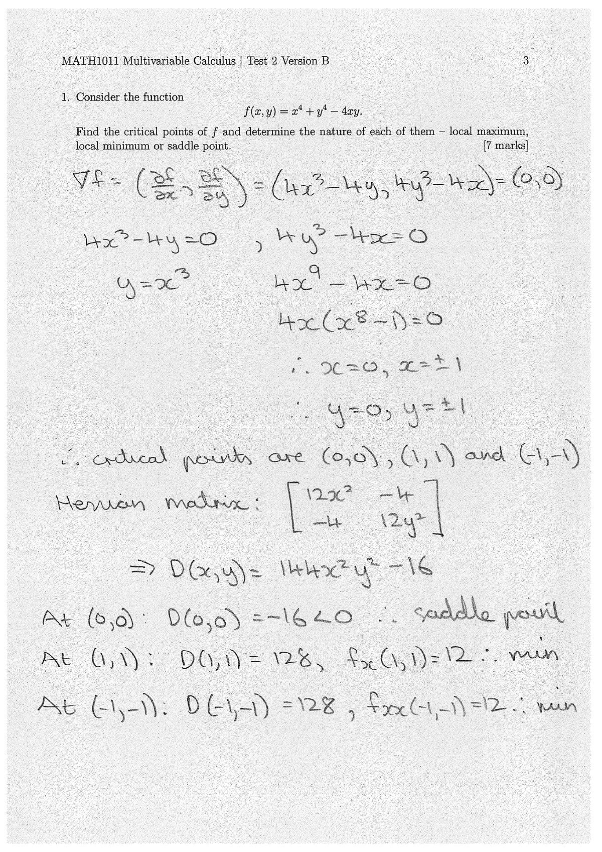 MATH1011 Test 2 Version B Solutions - MATH1011 - Studocu