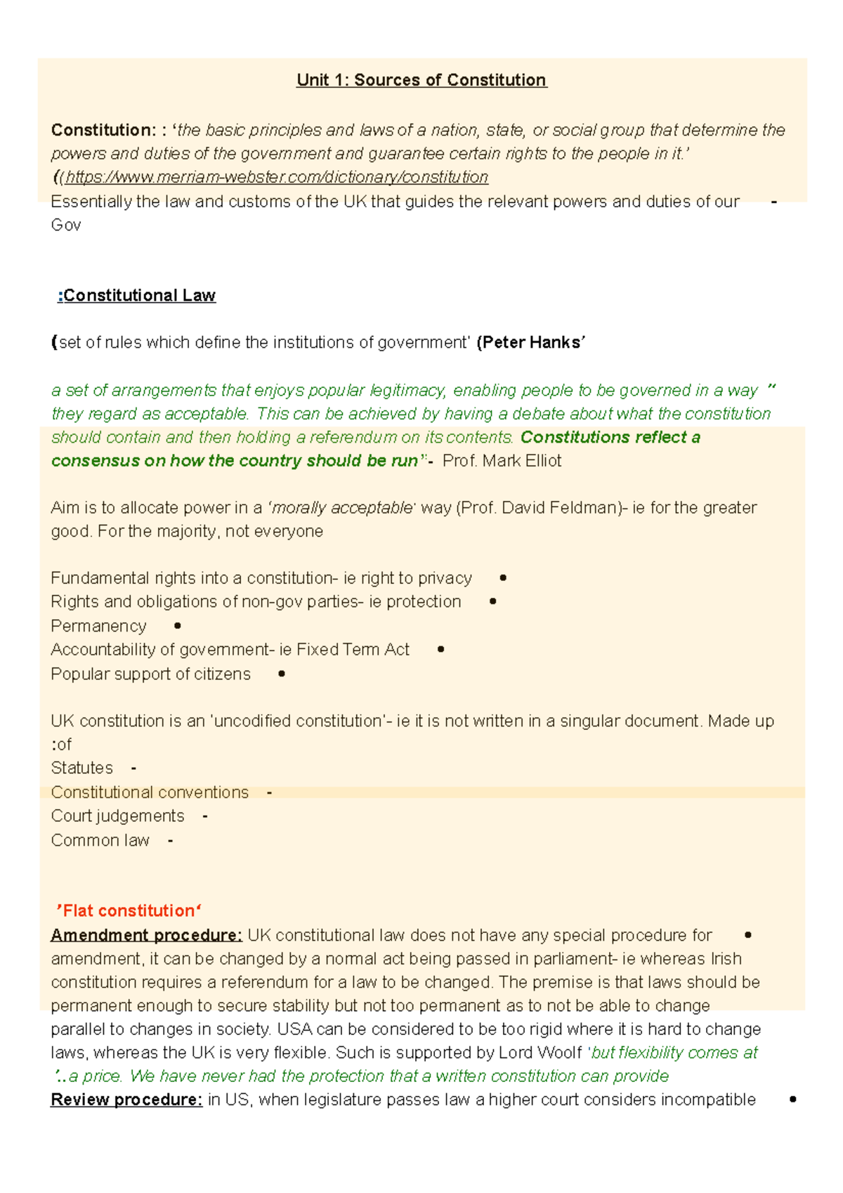 Unit 1 Sources Of Constitution - Unit 1: Sources Of Constitution ...