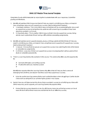 SNHU 107 Module Four Journal Template Copy - SNHU 107 Module Four ...