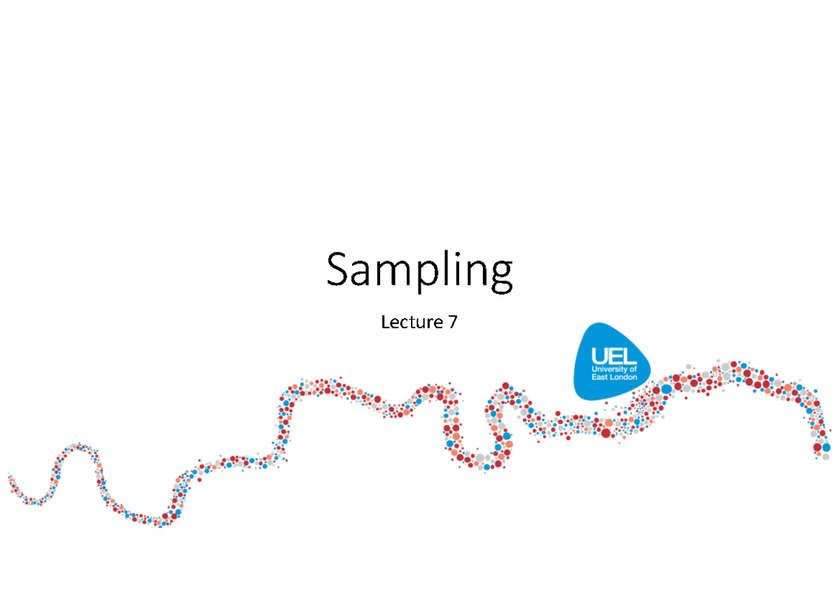 7 Sampling final (Read-Only) - Sampling Lecture 7 Outline CW Do you ...