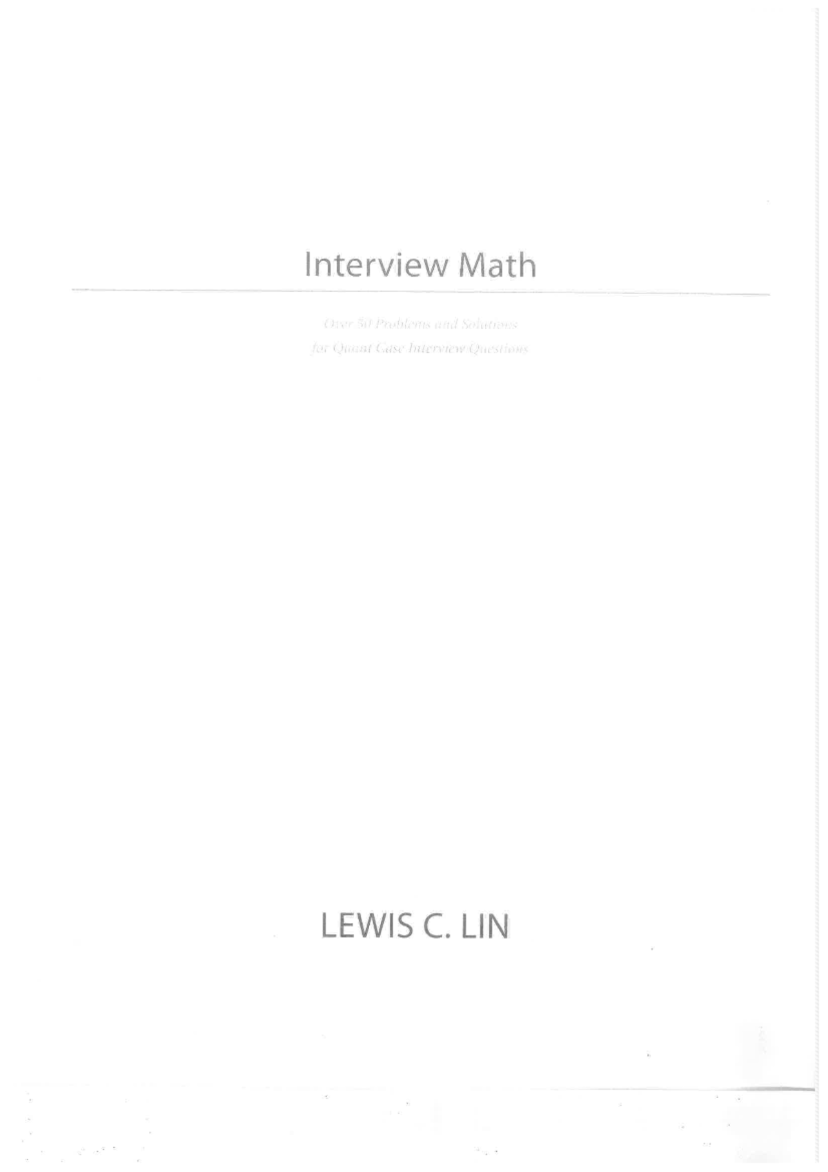 Interview math over 50 problems and solutions for quant case interview ...