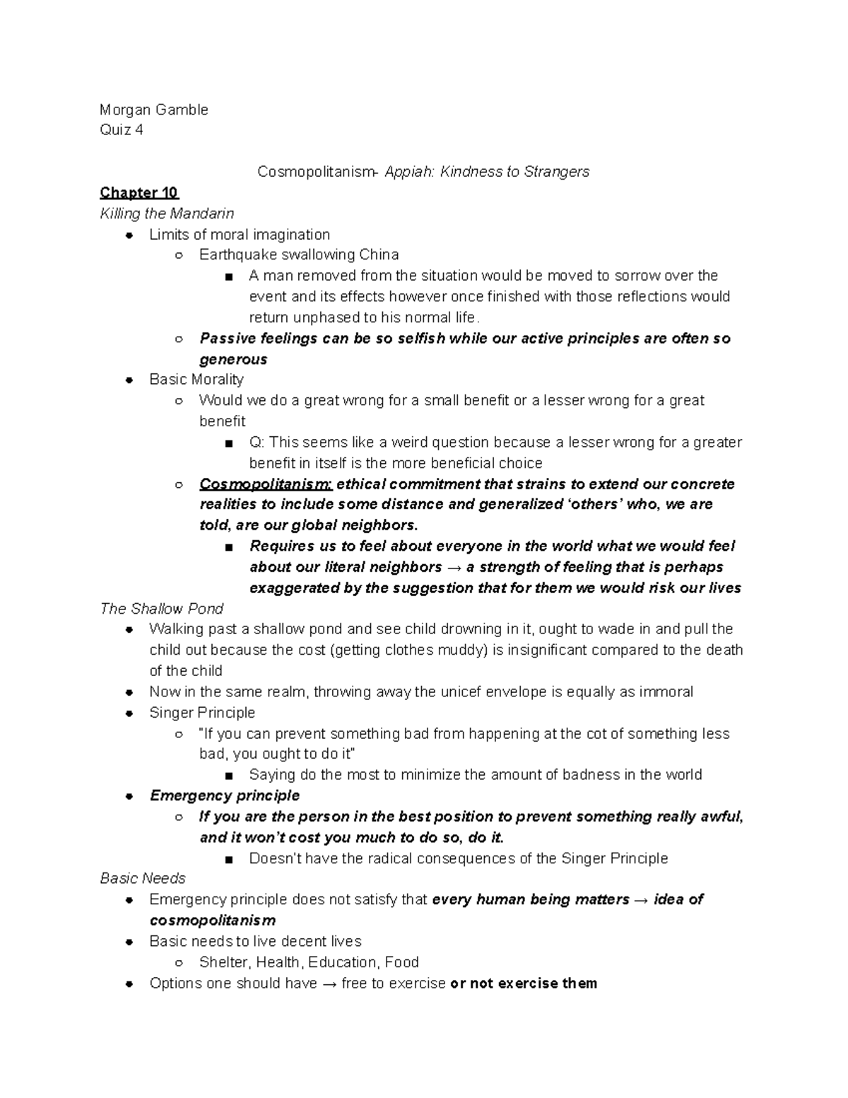 All lecture material covered on Quiz 4 - Morgan Gamble Quiz 4 ...