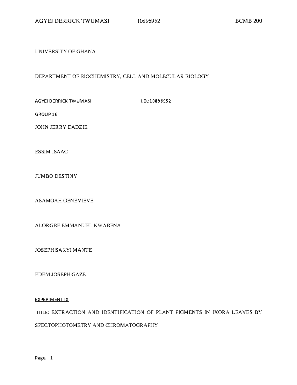 experiment biocatalysis lab report