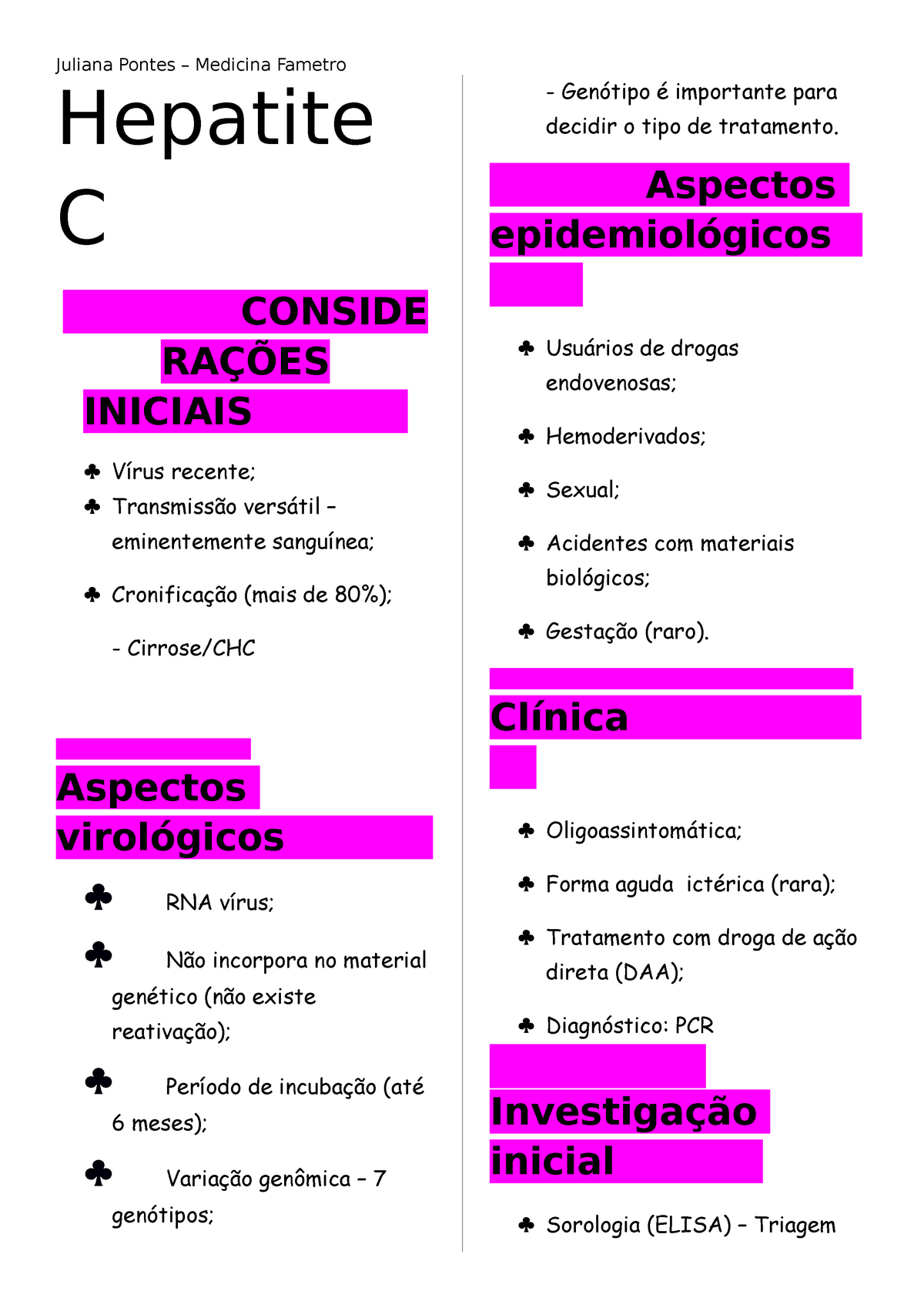 Hepatite C - Hepatite C CONSIDE RAÇÕES INICIAIS- Vírus Recente ...