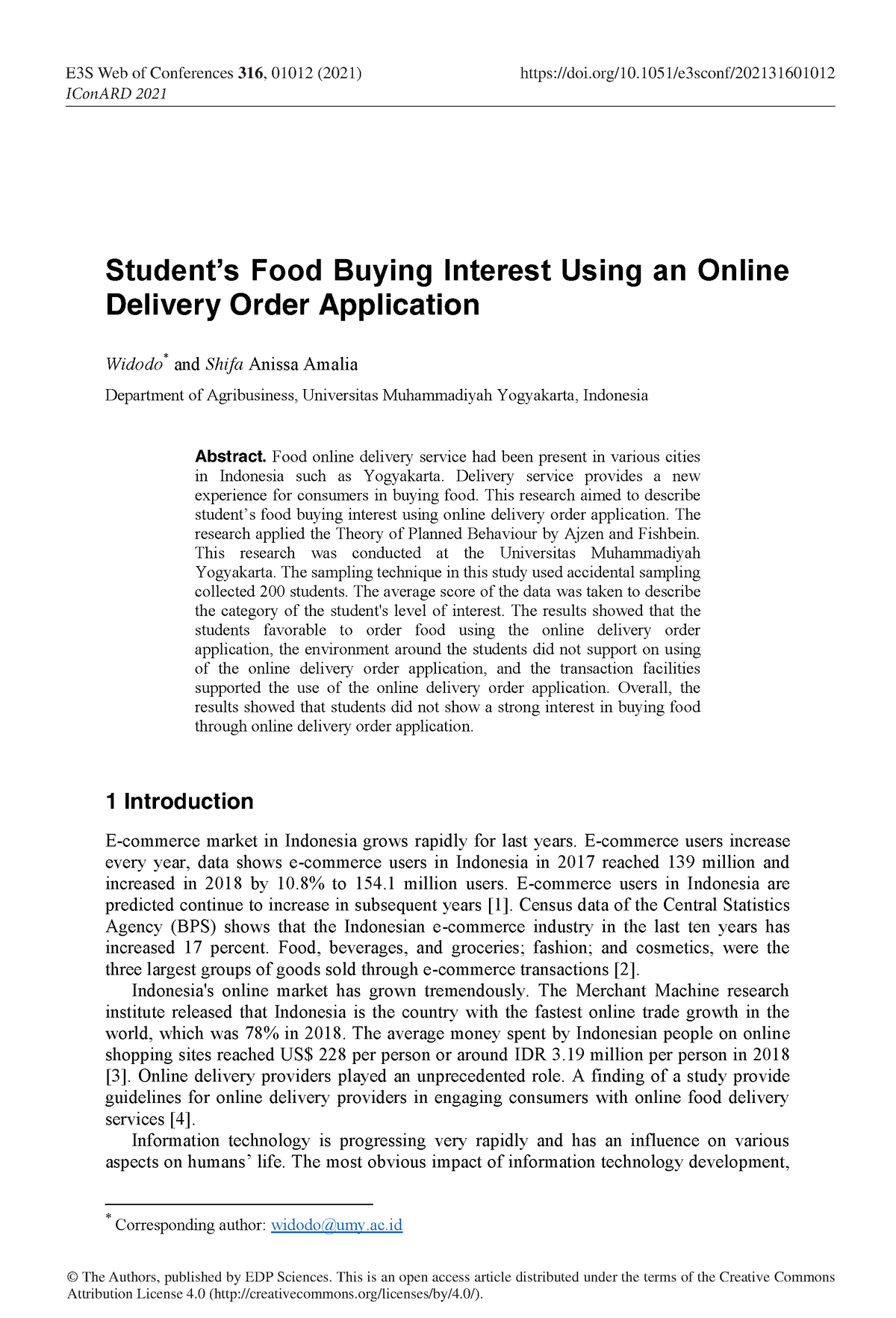 thesis on online food delivery