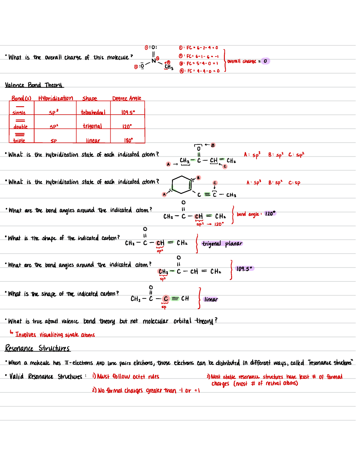 CHEM Notes - Semester 1 - ① :O : ① : FC = 6- 2- 4 = 0 What Is The ...