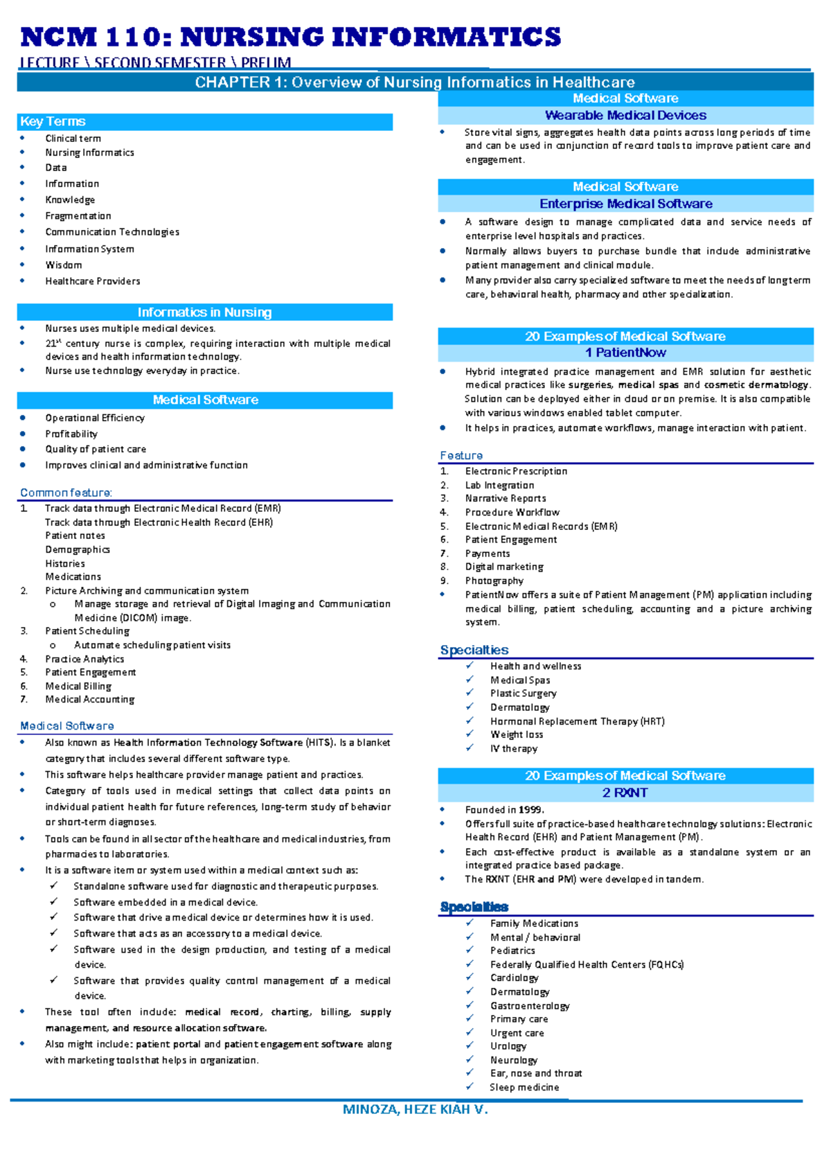Medical Software - LECTURE \ SECOND SEMESTER \ PRELIM CHAPTER 1 ...