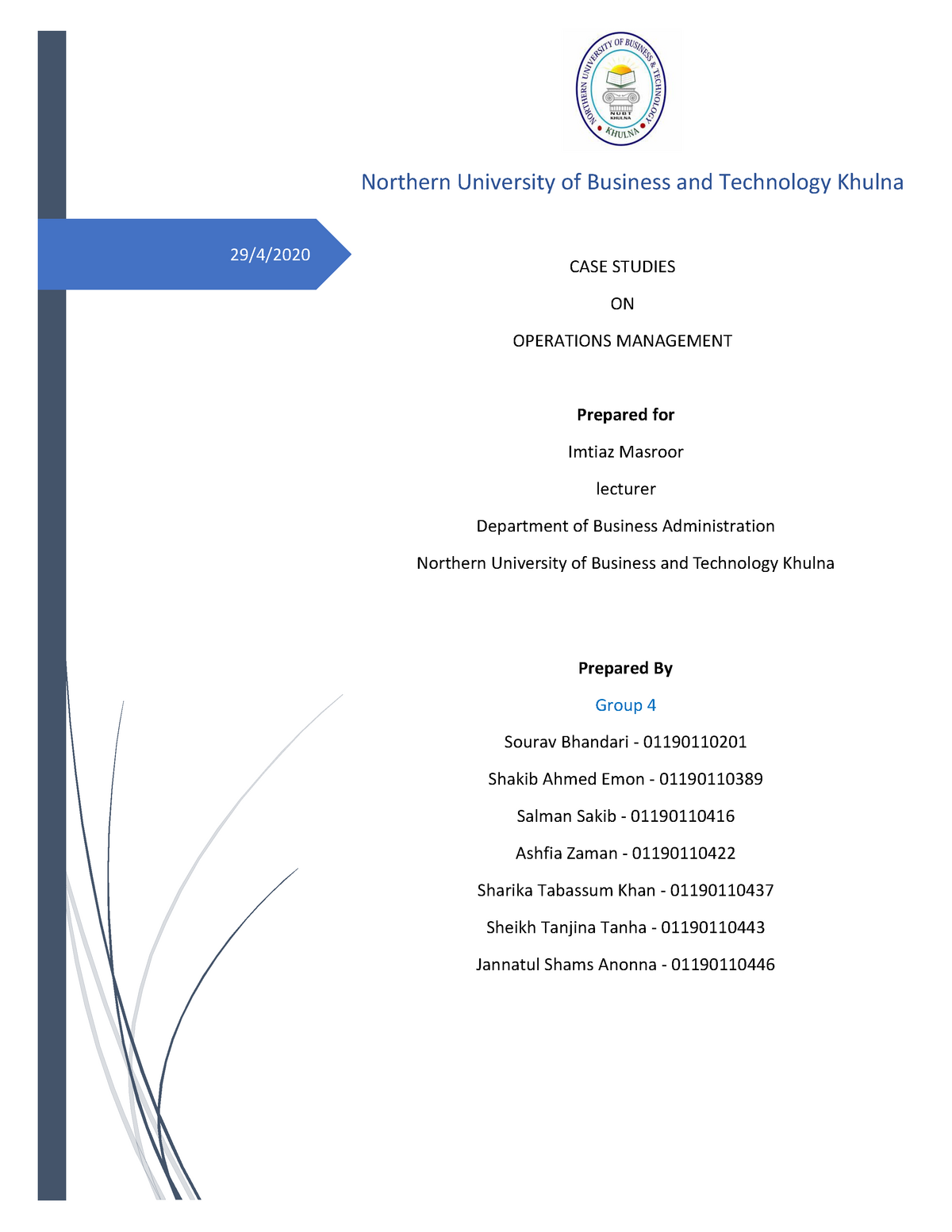 a case study on operations management of a factory