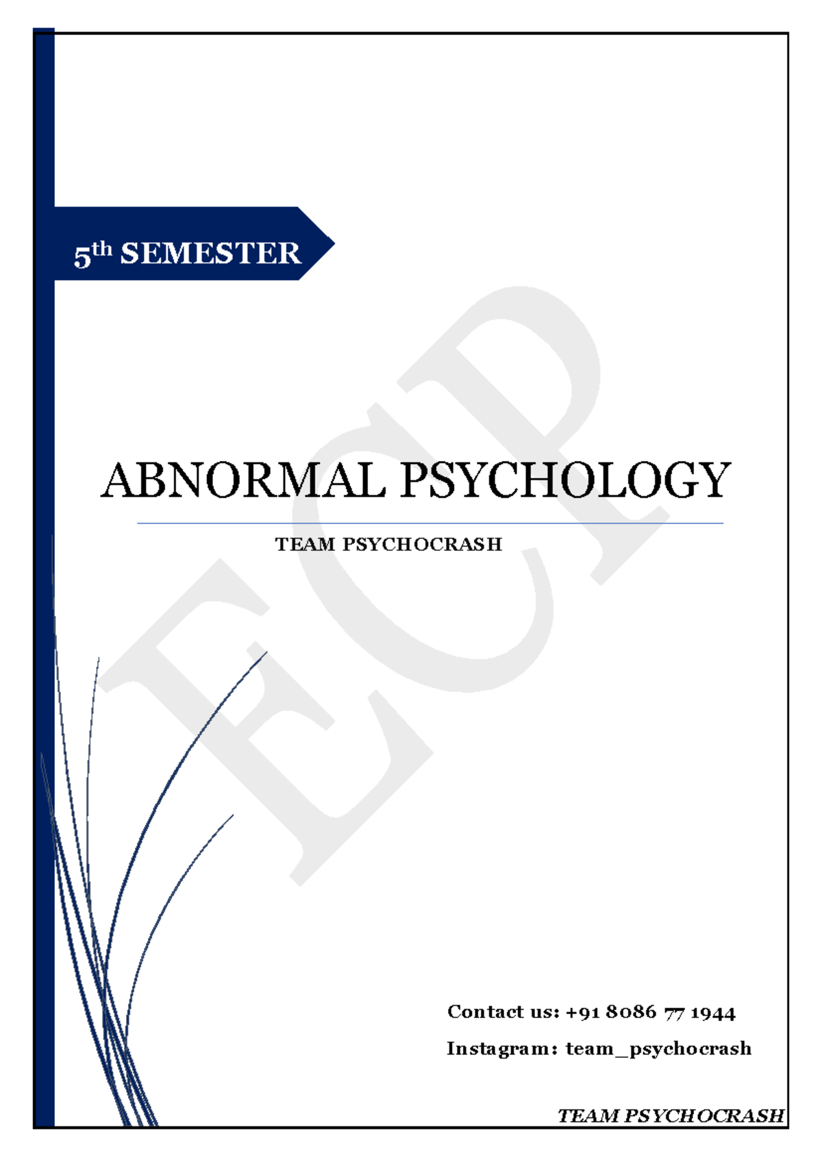 Abnormal Psychology - It’s Lecture Note - 5 Th SEMESTER ABNORMAL ...