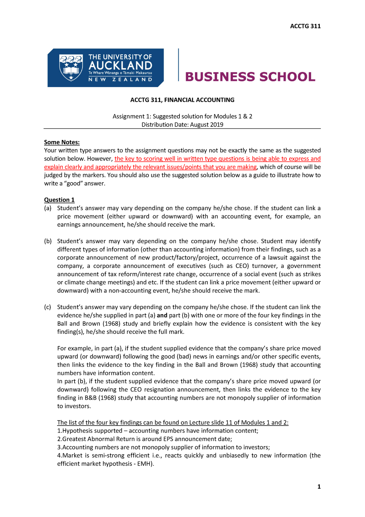 Assignment 1 Solution For Modules 1 2 ACCTG 311 2019 SC - ACCTG 311 ...