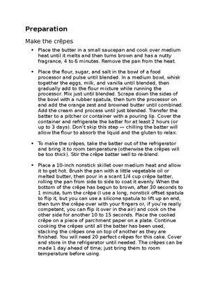 Parline prep - instructions guide - Preparation Make the praline ...