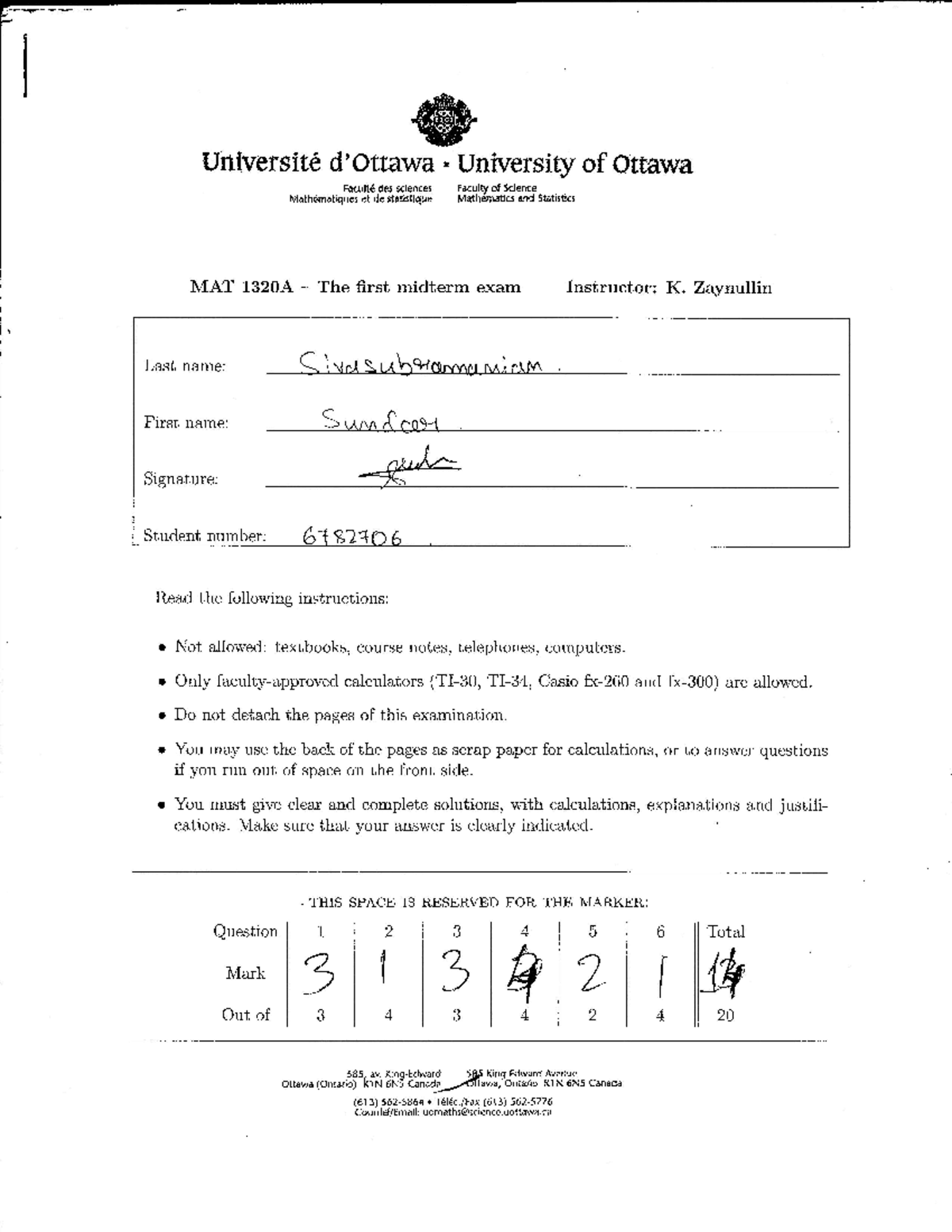 MAT 1320 F2012 Midterm Test 1 Questions and Answers - MAT1320 - Studocu
