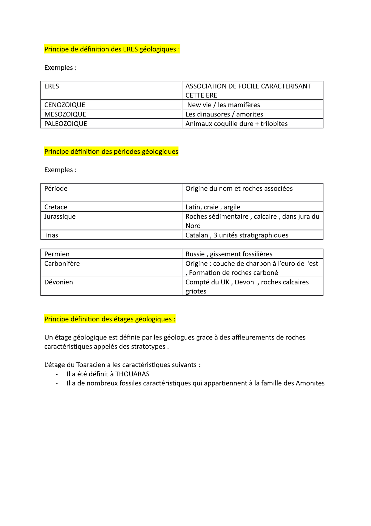 Dossier 4 3 - Chapitre De La Datation Relative - Principe De Définition ...