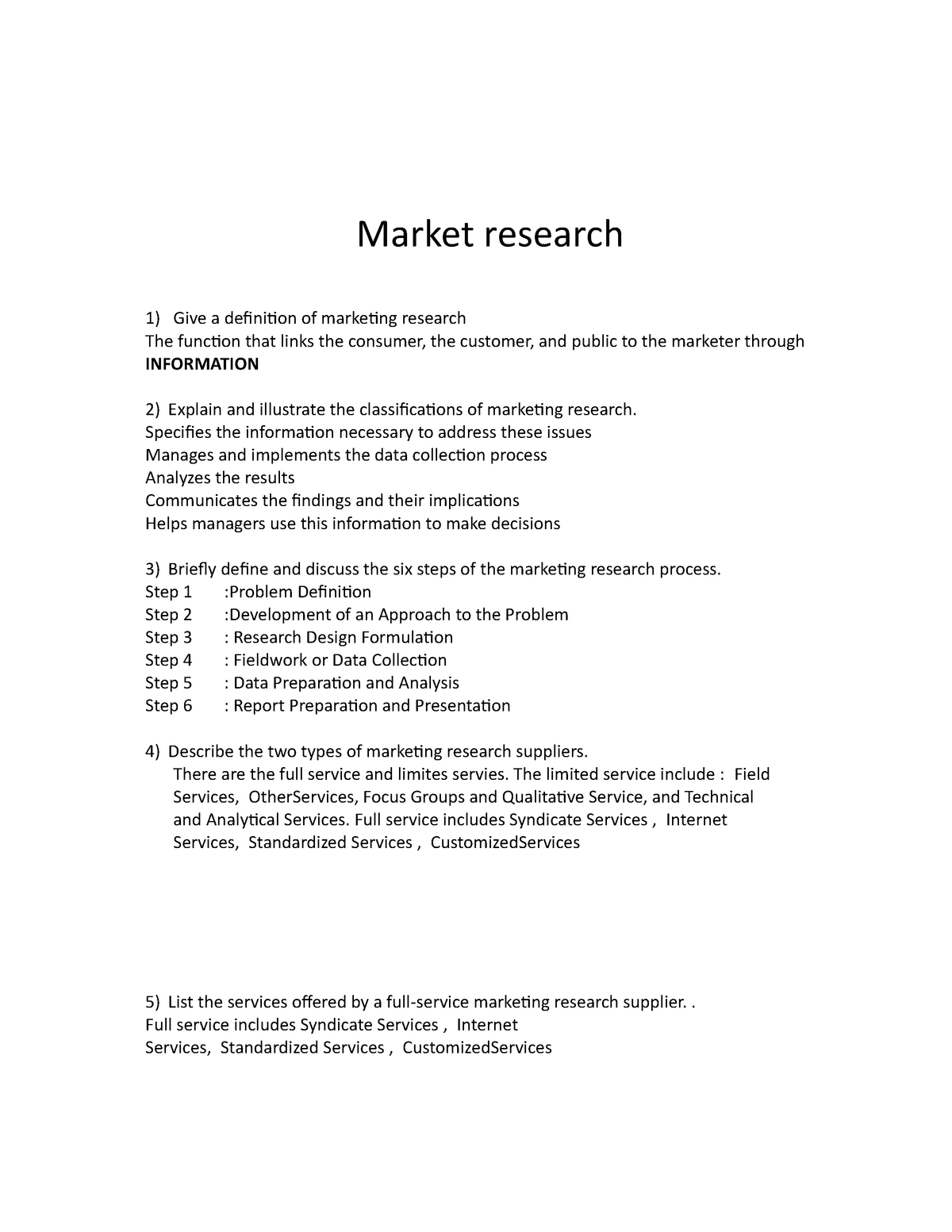 market structures research assignment