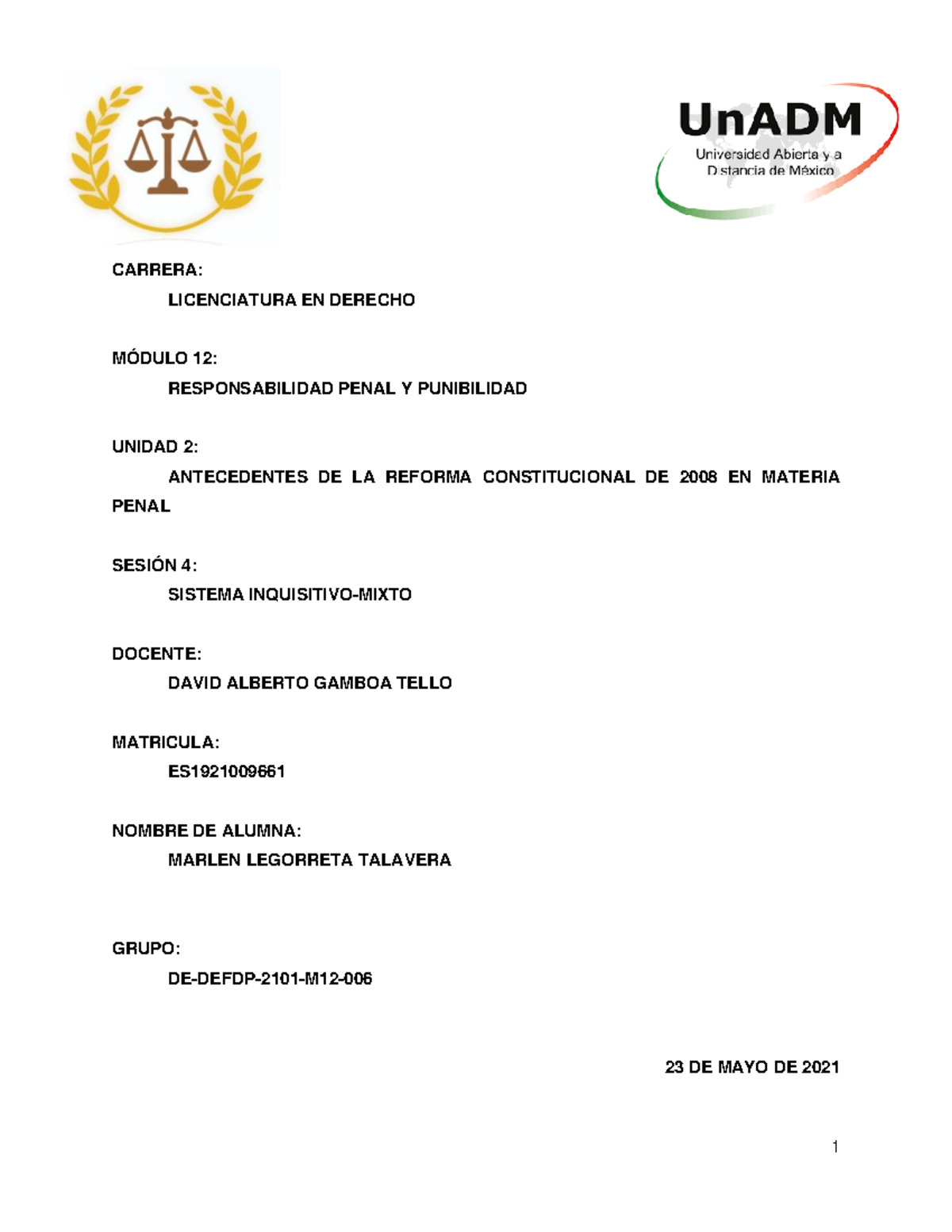 M12 U2 S4 MALT - ANTECEDENTES DE LA REFORMA CONSTITUCIONAL DE 2008 EN ...