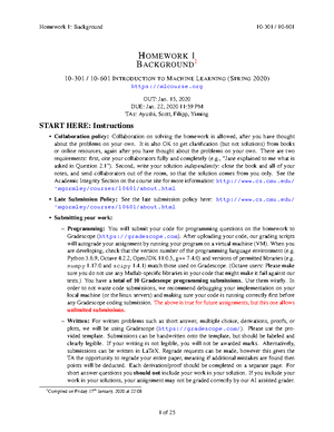 Machine Learning Homework 2 - 10-601: Homework 2 Due: 25 September 2014 ...