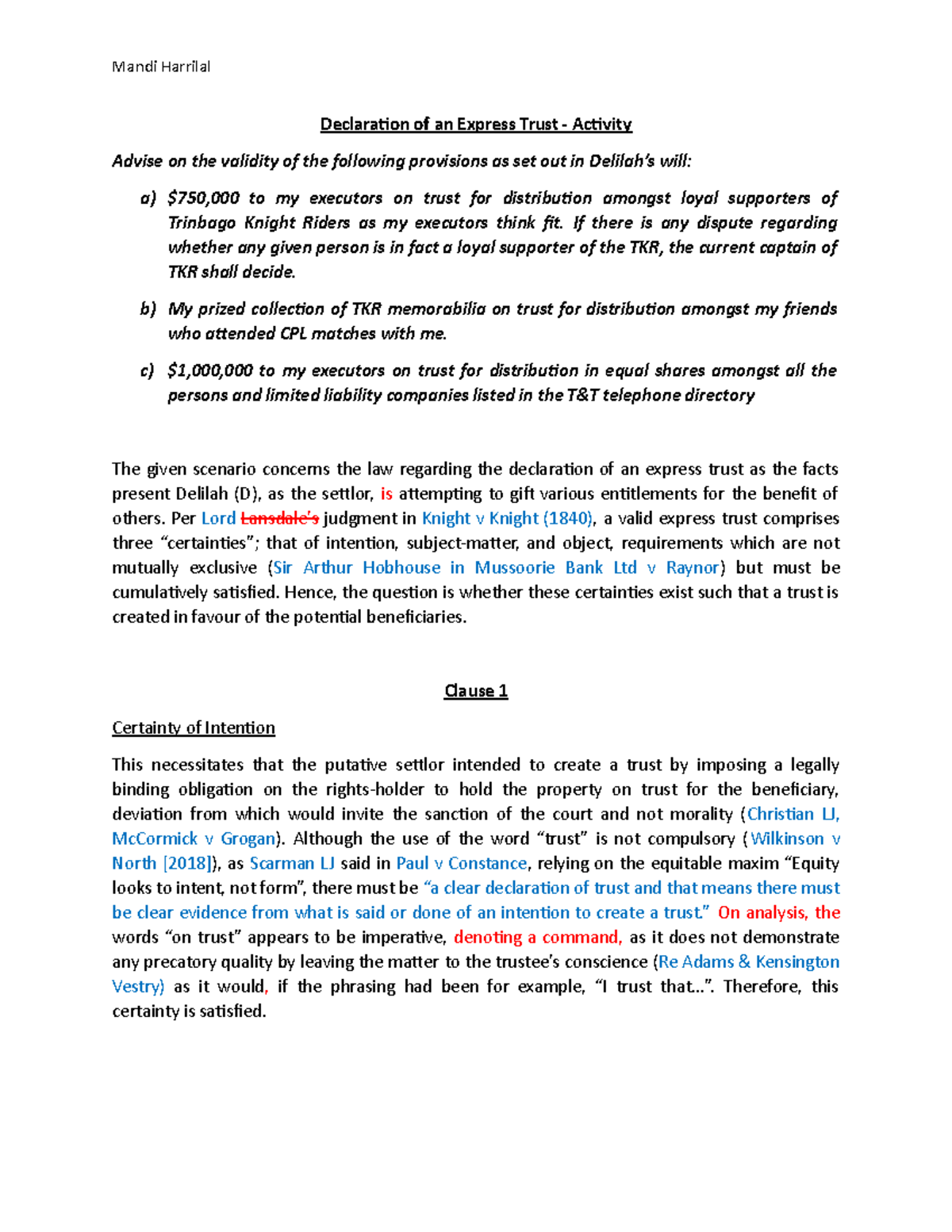 Lect 3-4 Activity Write-Ups (with Lecturer's feedback) - Declaration of ...