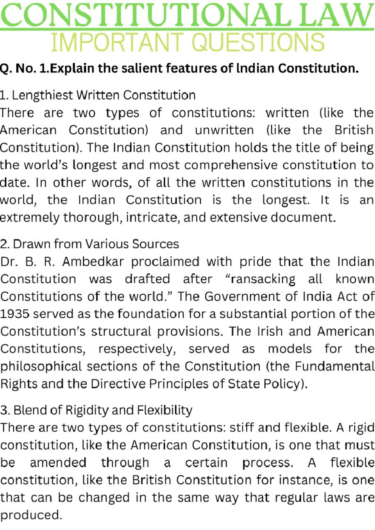 Constitutional LAW 1 Constitutional Law Studocu