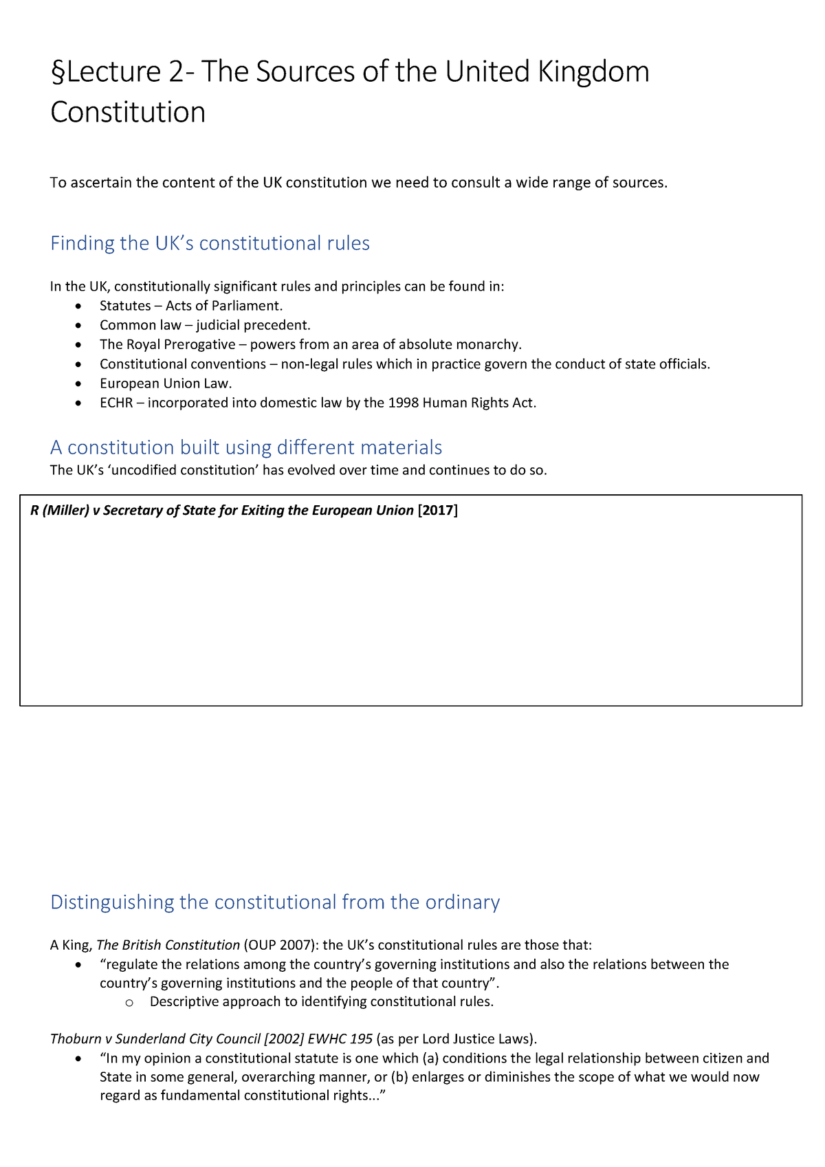 the-sources-of-the-united-kingdom-constitution-lecture-2-notes