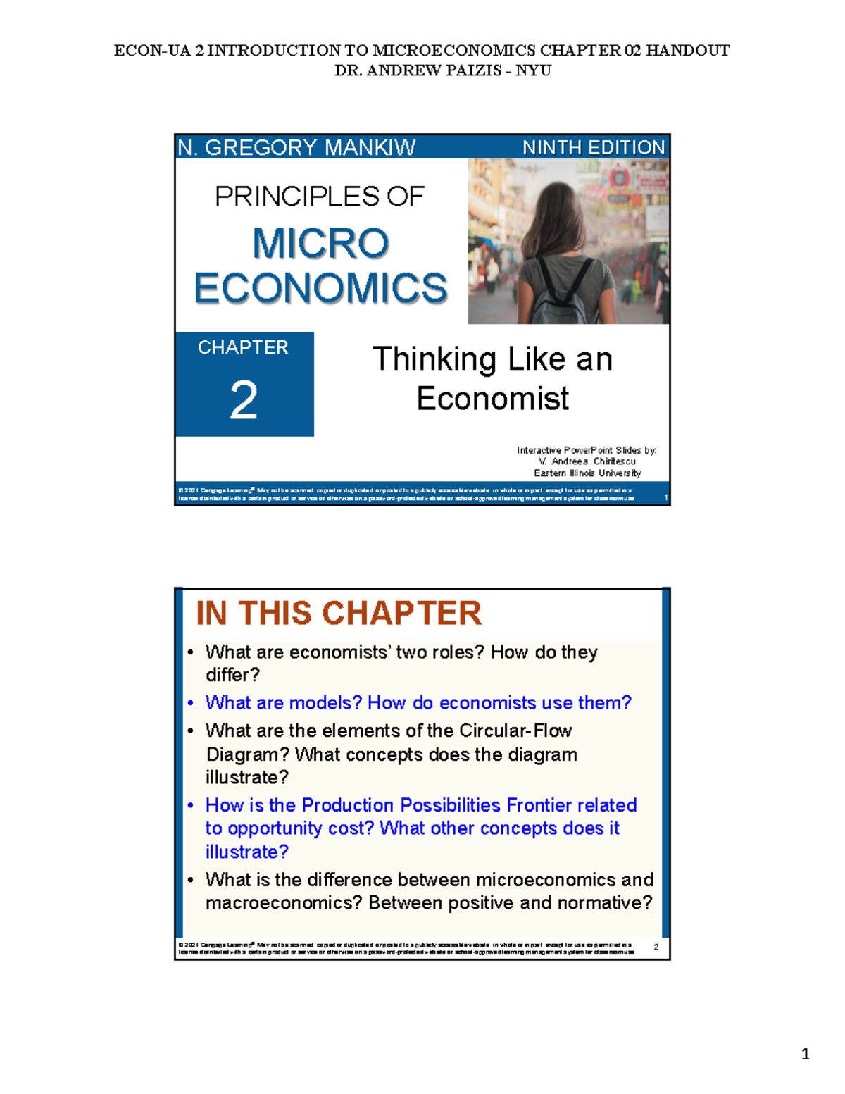 CH02 Thinking LIKE AN Economist-PDF - Interactive PowerPoint Slides By ...