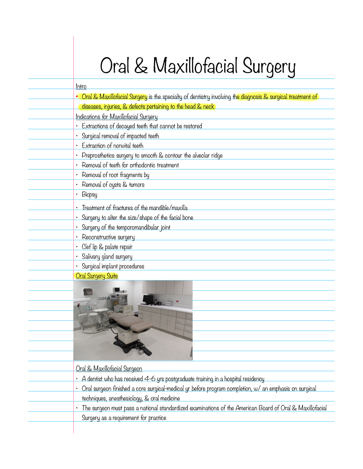 Oral Surgery - Oral & Maxillofacial Surgery Intro Indications For ...