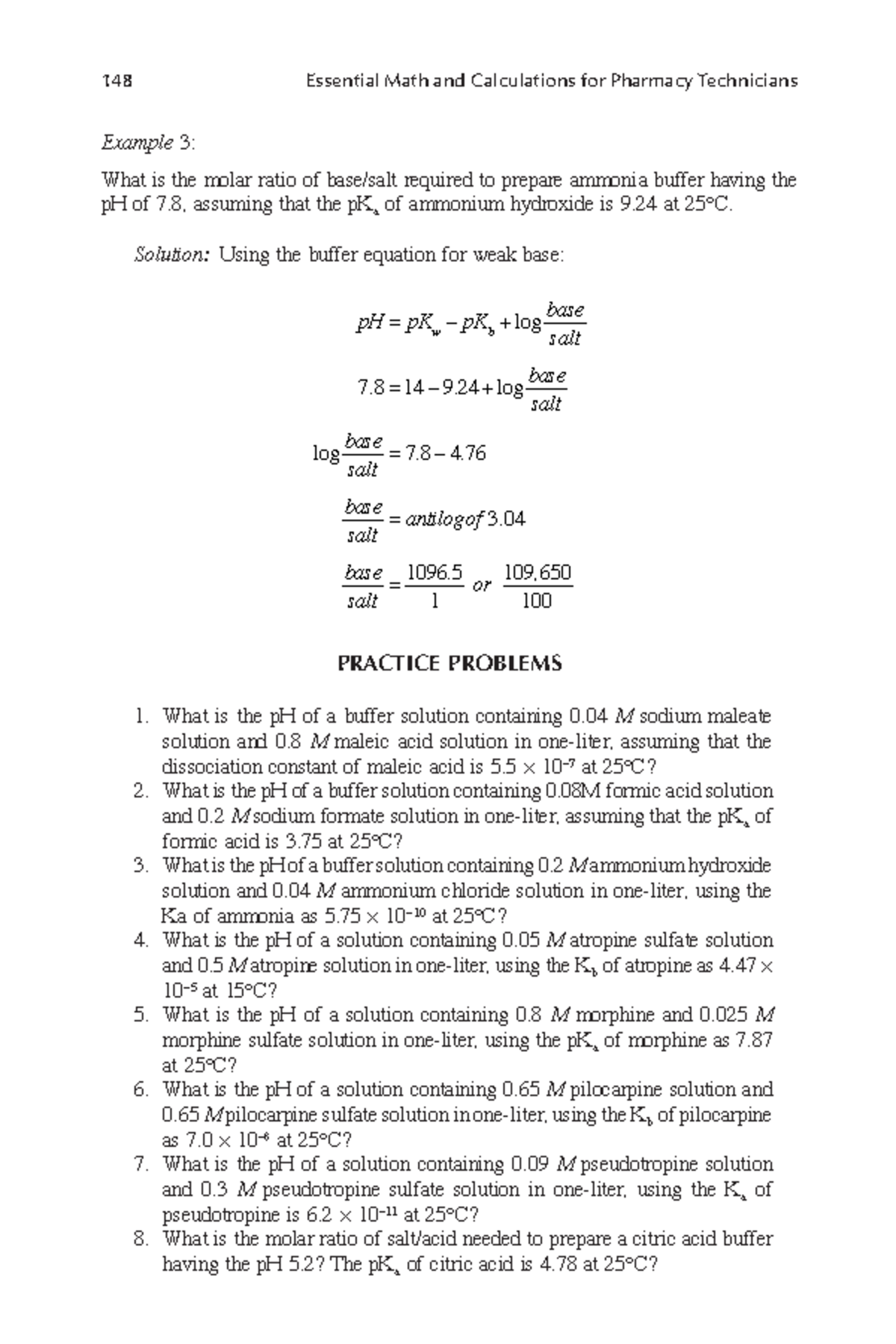 Essential Math and Calculations for Pharmacy Technicians-17 - 148 ...