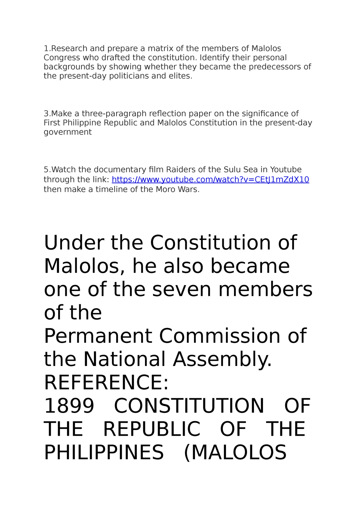 the malolos constitution essay