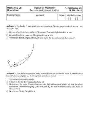 Formelsammlung Kabus - Beilage Zum Lehrbuch Mechanik Und ...