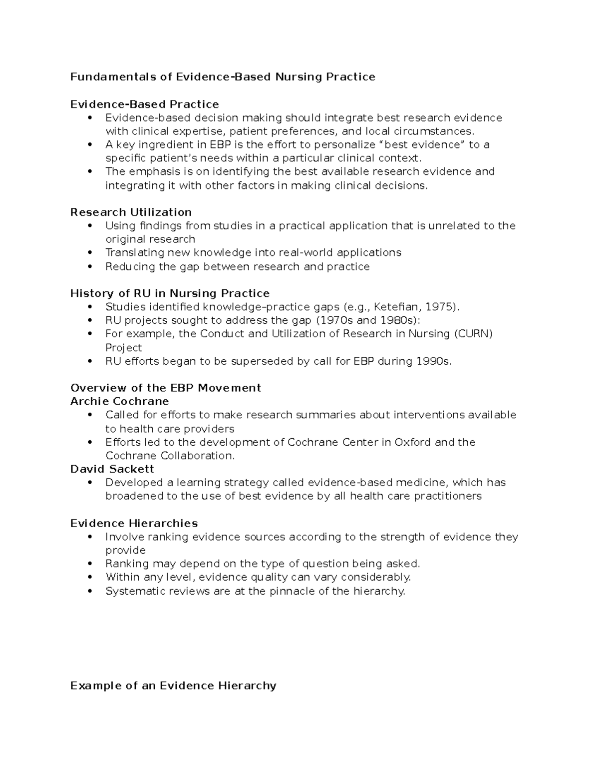Fundamentals of Evidence-Based Nursing Practice - Fundamentals of ...