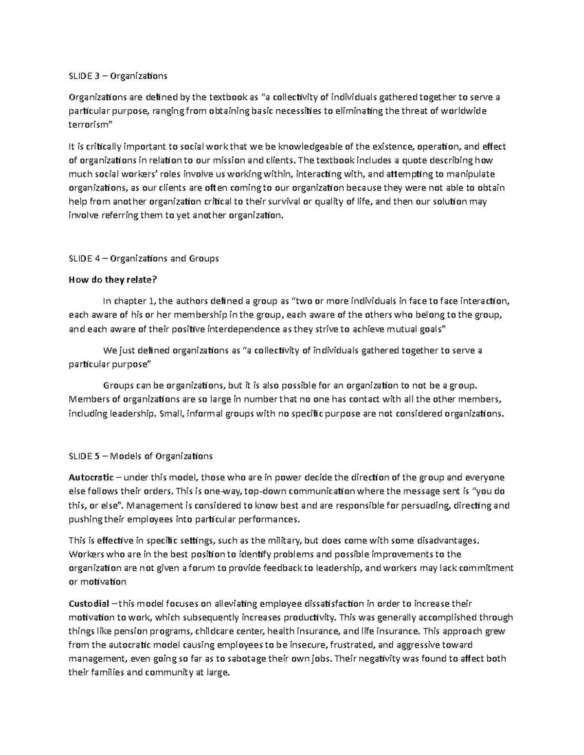 03-21-22 Groups Week12 Ch10 Notes - SLIDE 3 – Organizations ...