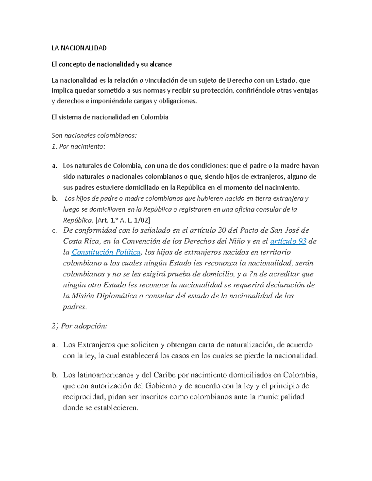 Nacionalidad Sujetos Del Derecho Udabol Studocu