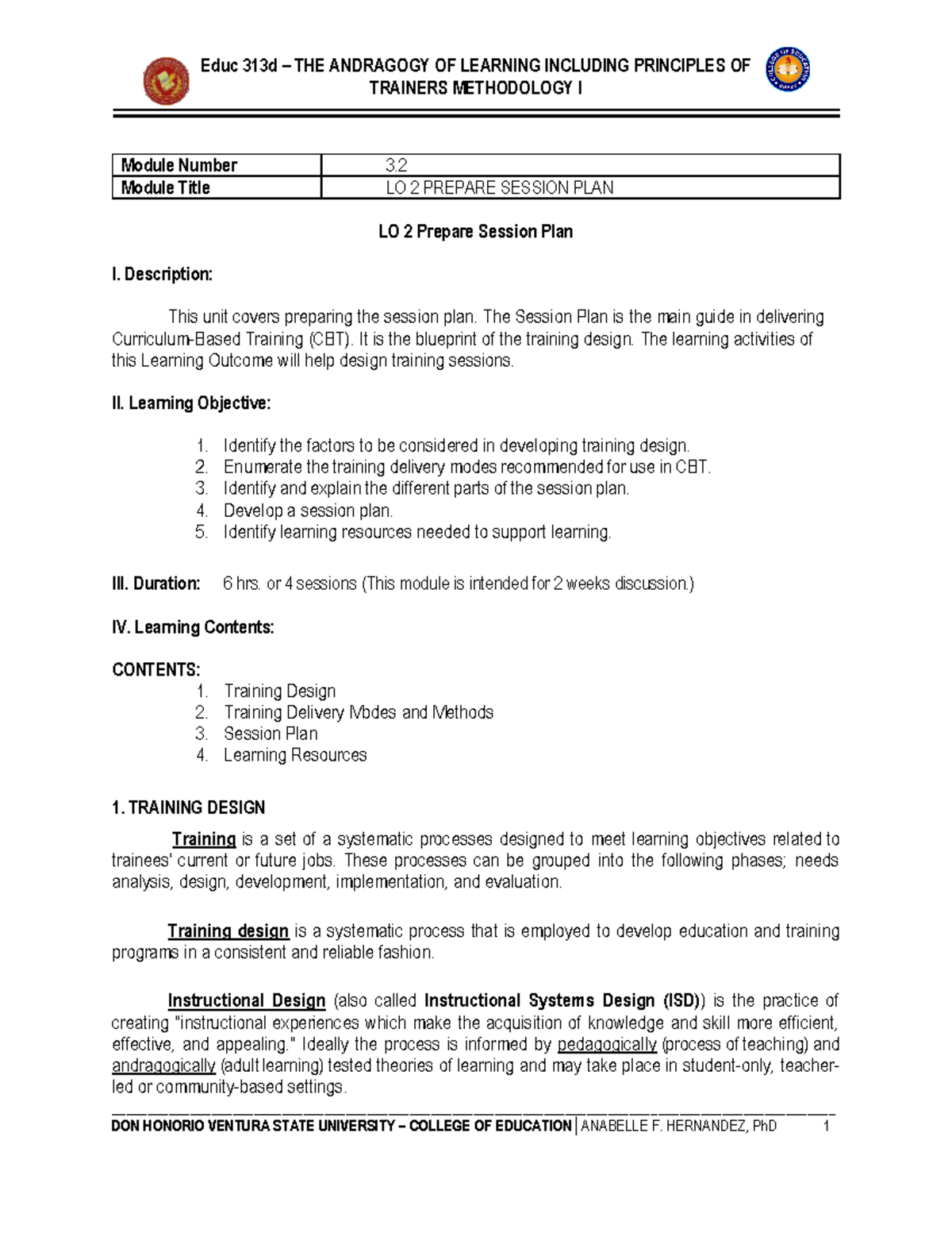 Module-3 - BARISTA NC II - CBLM - TRAINERS METHODOLOGY I