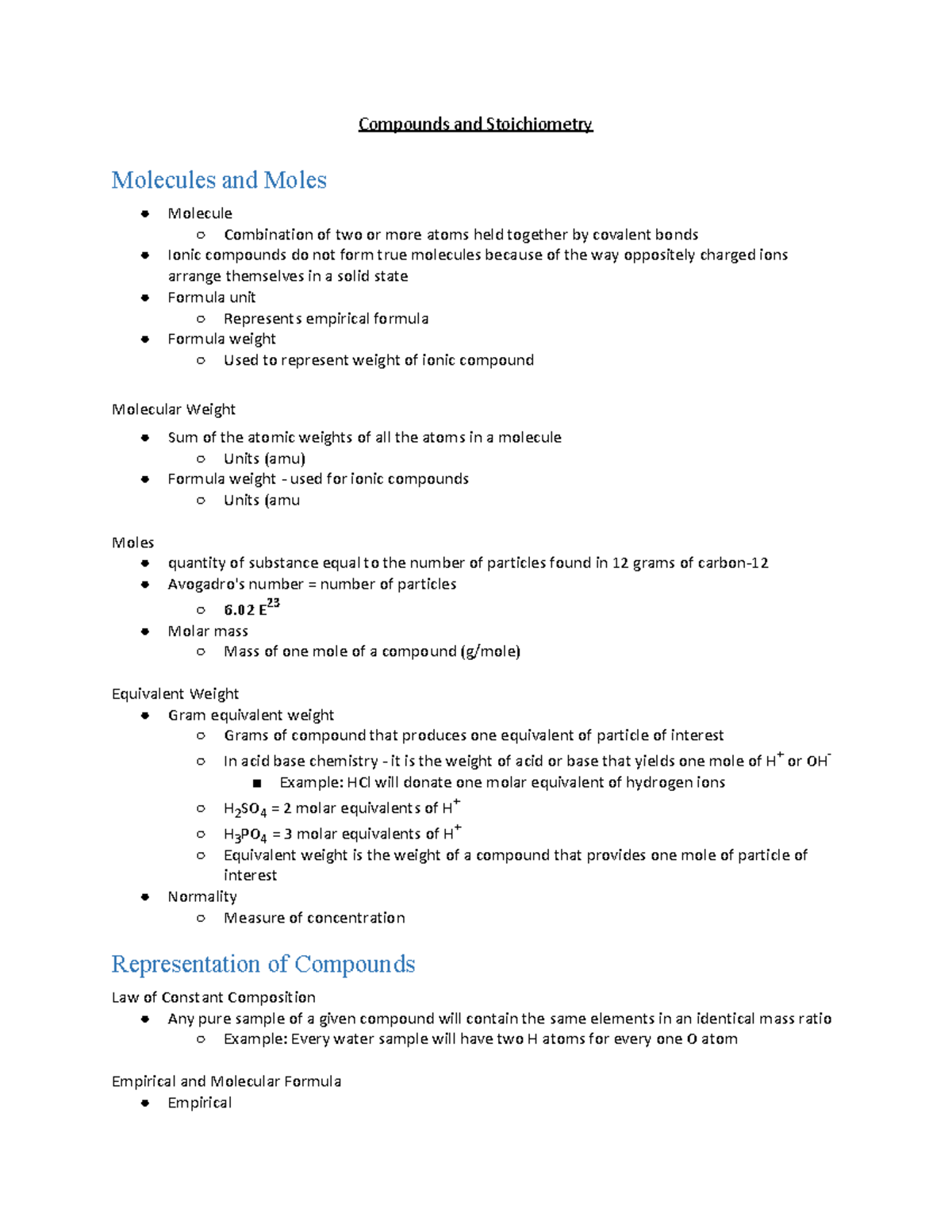 Copy Of 4-Compounds And Stoichiometry -2 - Compounds And Stoichiometry ...