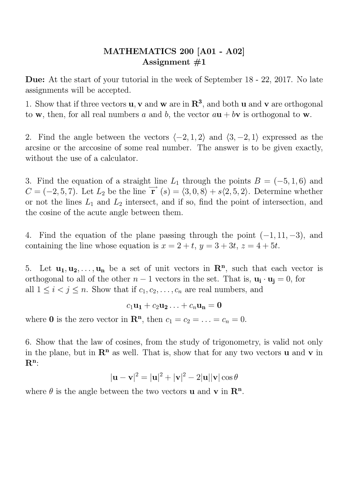 Math 0 Assignment 1 Uvic Studocu