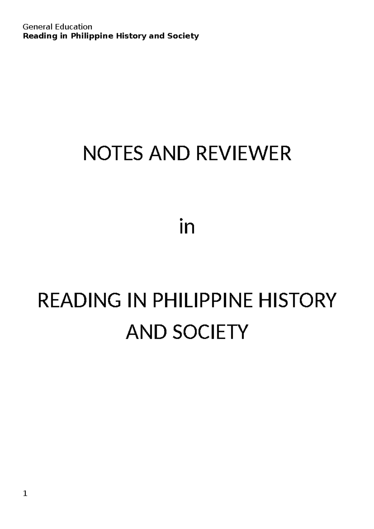 Reading Of Philippine History And Society Reading In Philippine History And Society Notes And 8889