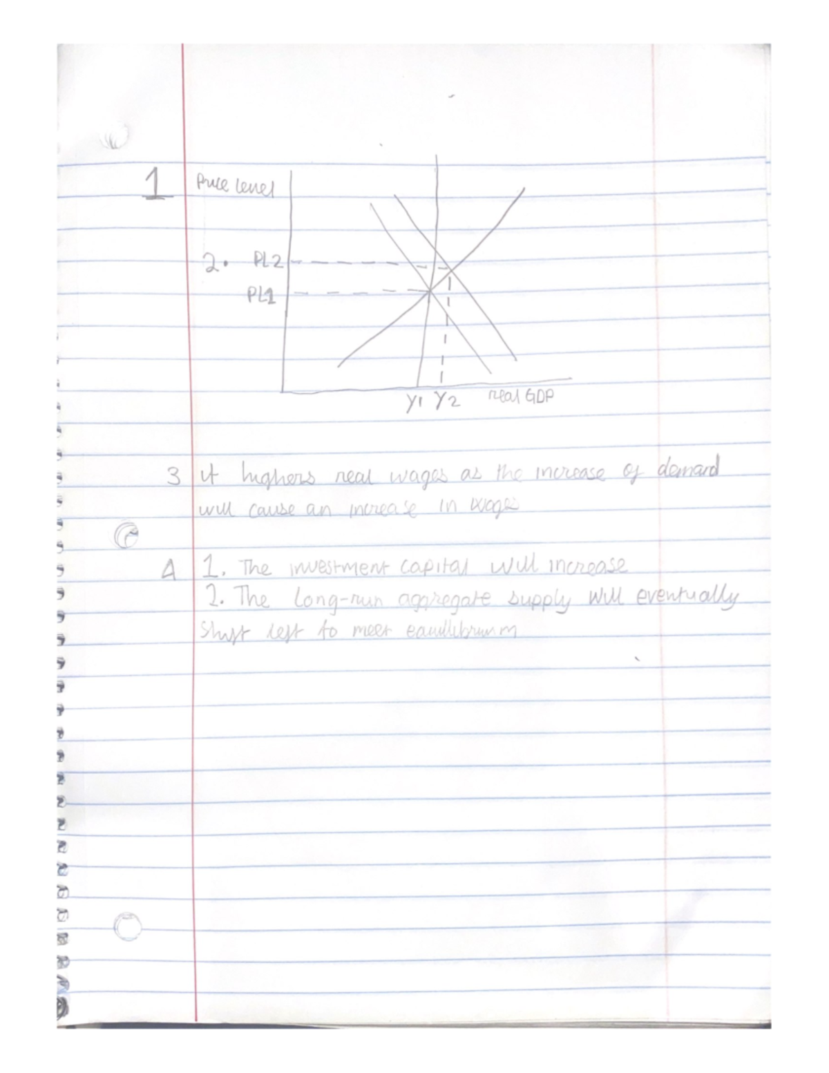 Scanned Documents - pre cal assignment - 1 Price level 2. PL2 PL1 I Y2 ...