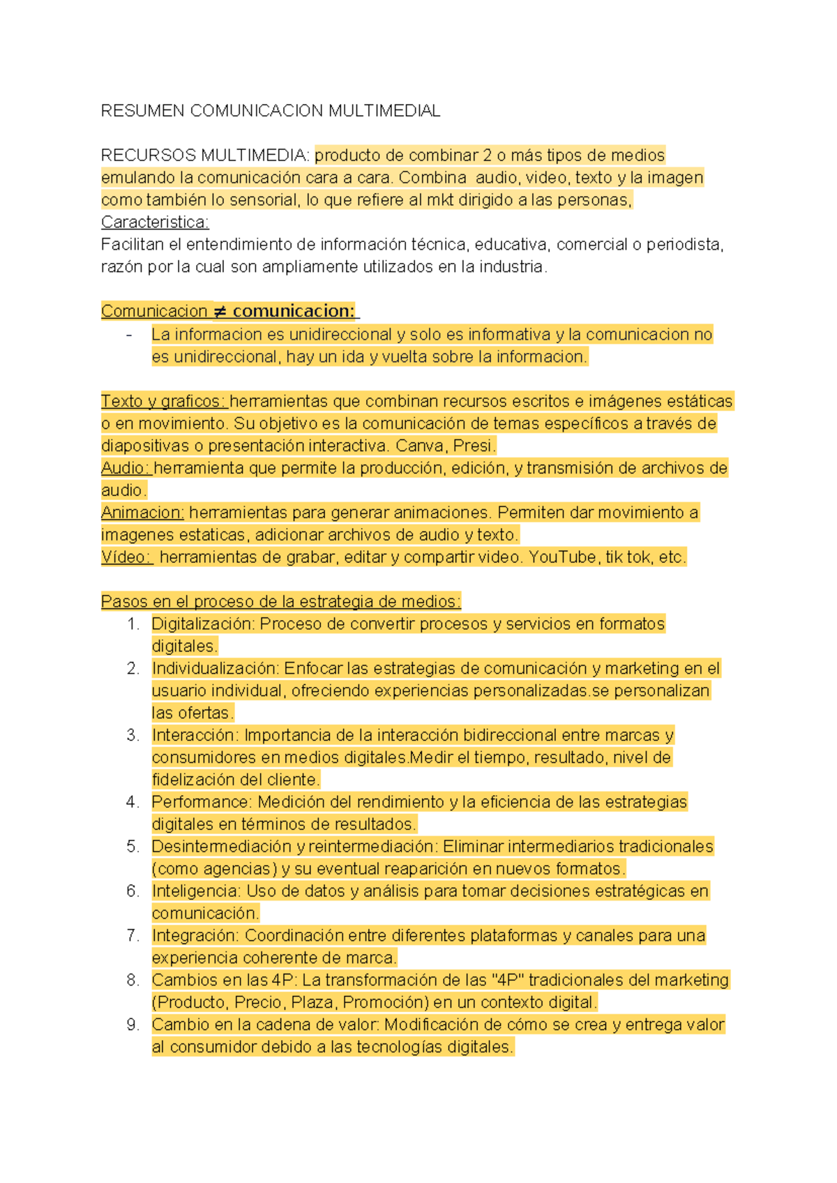Resumen Comunicacion Multimedial - RESUMEN COMUNICACION MULTIMEDIAL ...