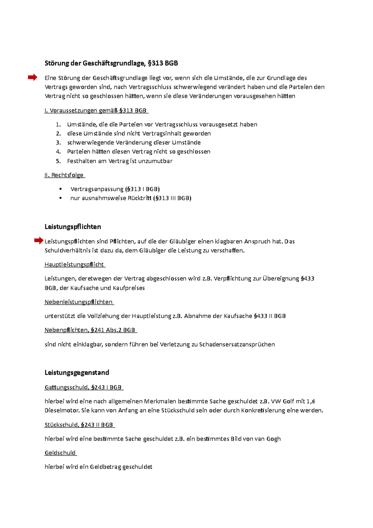 Culpa in Contrahendo - Störung der Geschätsgrundlage, §313 BGB Eine ...