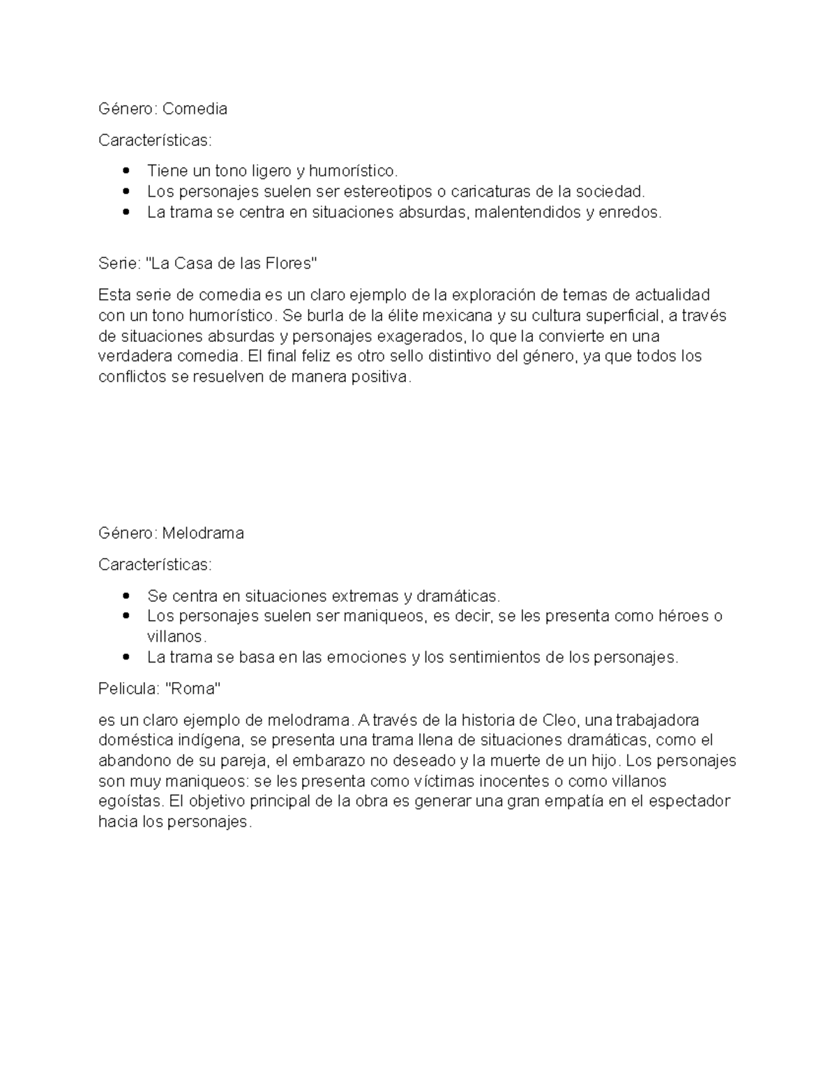 Actividad 9 Expresion literaria - Género: Comedia Características ...