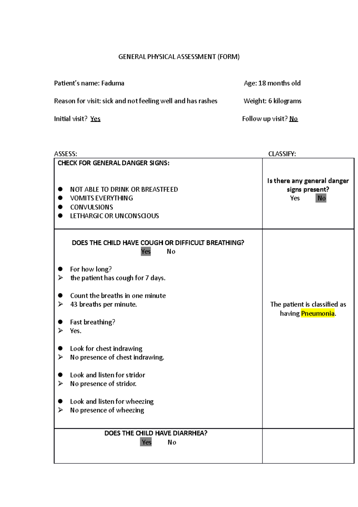 General Physical Assessment And Review Of The Systems General