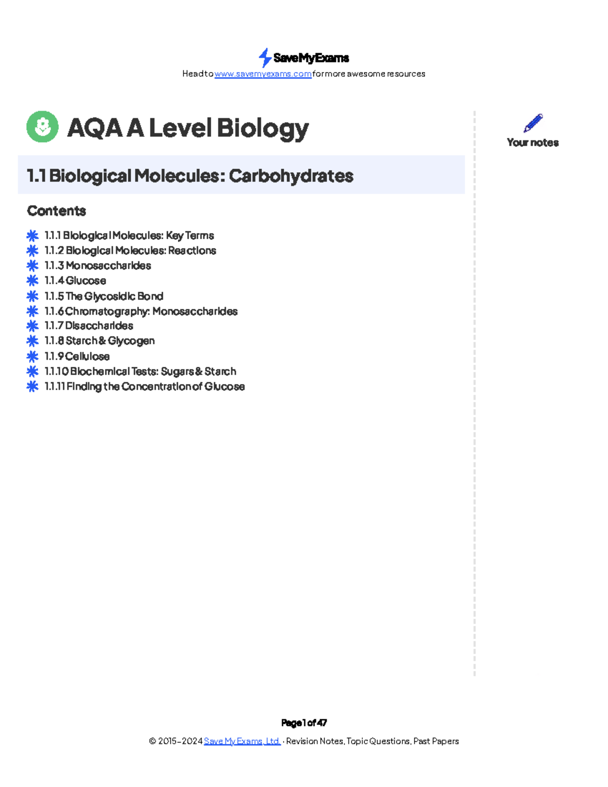 biology-notes-chapter-1-page-1-of-47-aqa-a-level-biology-1-biological