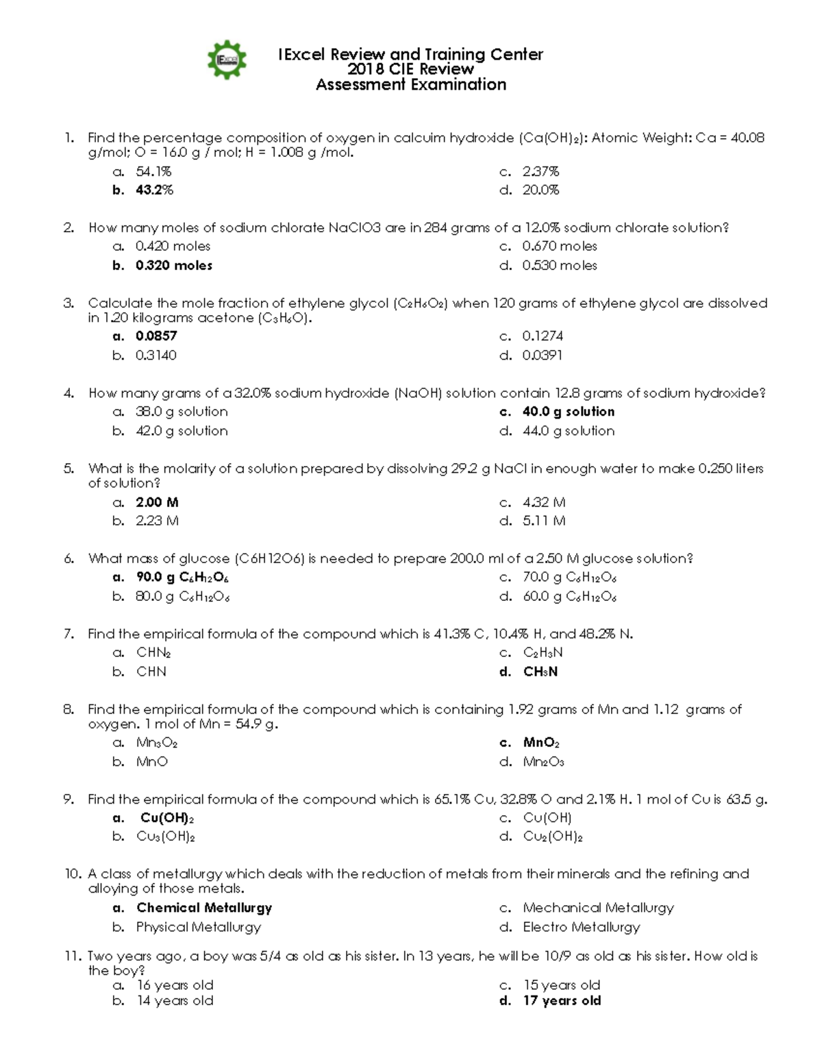 assessment-exam-2018-key-iexcel-review-and-training-center-2018-cie