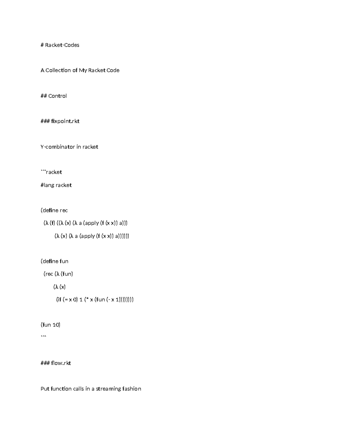 Racket Code - Racket-Codes A Collection of My Racket Code Control ...